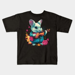 Chinchilla Playing Violin Kids T-Shirt